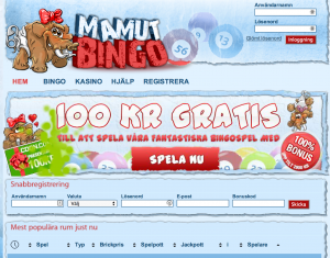100 kr gratis - mamut bingo